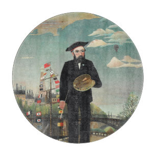 Självporträtt – Landskap, Henri Rousseau 1890