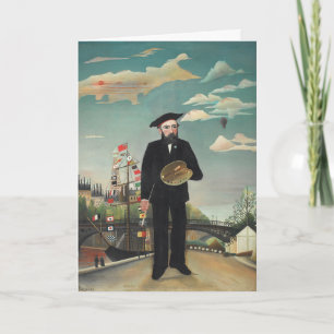 Självporträtt – Landskap, Henri Rousseau 1890 Kort