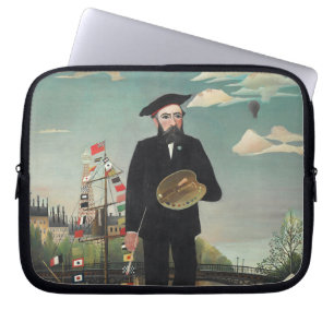 Självporträtt – Landskap, Henri Rousseau 1890 Laptop Fodral