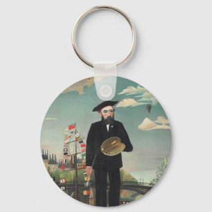 Självporträtt – Landskap, Henri Rousseau 1890 Nyckelring