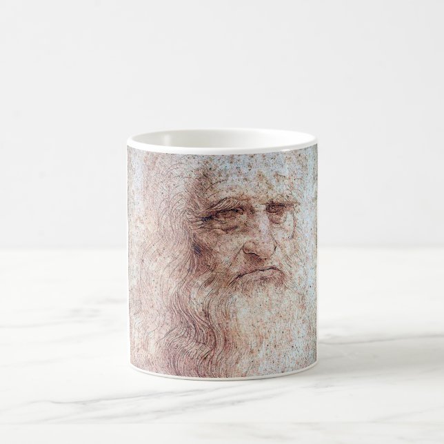 Självporträtt, Leonardo da Vinci Kaffemugg (Center)