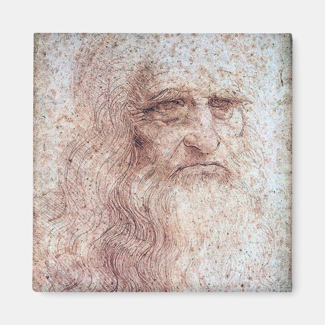 Självporträtt, Leonardo da Vinci Magnet (Framsidan)