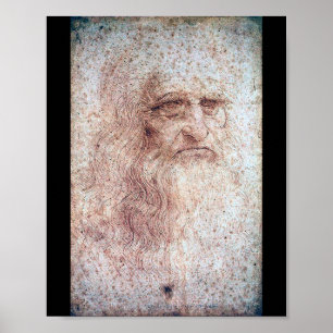 Självporträtt, Leonardo da Vinci Poster