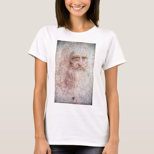 Självporträtt, Leonardo da Vinci T Shirt (Framsida)