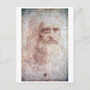 Självporträtt, Leonardo da Vinci Vykort