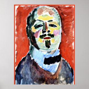 Självporträtt, målning av Alexi Jawlensky, 1905 Poster