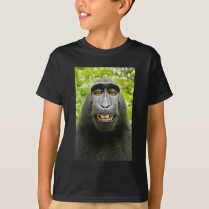 Självporträtt med apa t shirt
