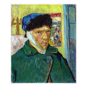 Självporträtt med bandagerat öra Van Gogh Fototryck