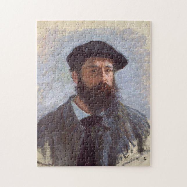 Självporträtt med Beret Monet Fine Art Pussel (Vertikal)