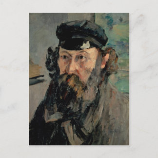 Självporträtt med Casquette, Paul Cézanne Vykort