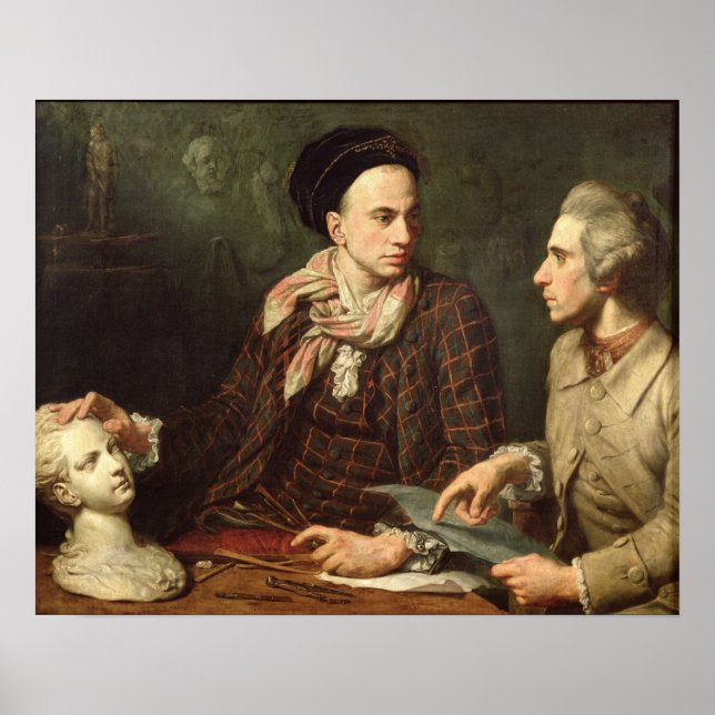 Självporträtt med Dominique Herment 1769 Poster (Framsidan)