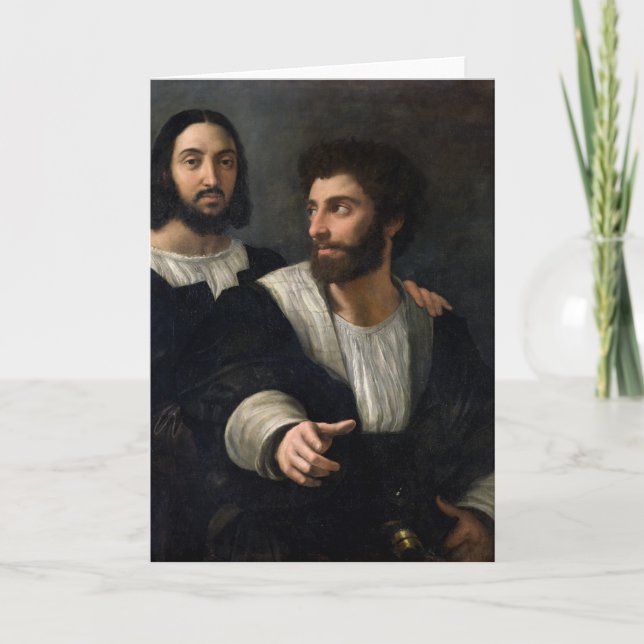 Självporträtt med en vän kort (Framsida)