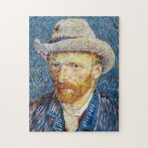 Självporträtt med Felt Hat Vincent van Gogh-kons Pussel