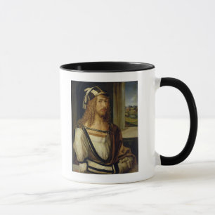 Självporträtt med handskar, 1498 mugg