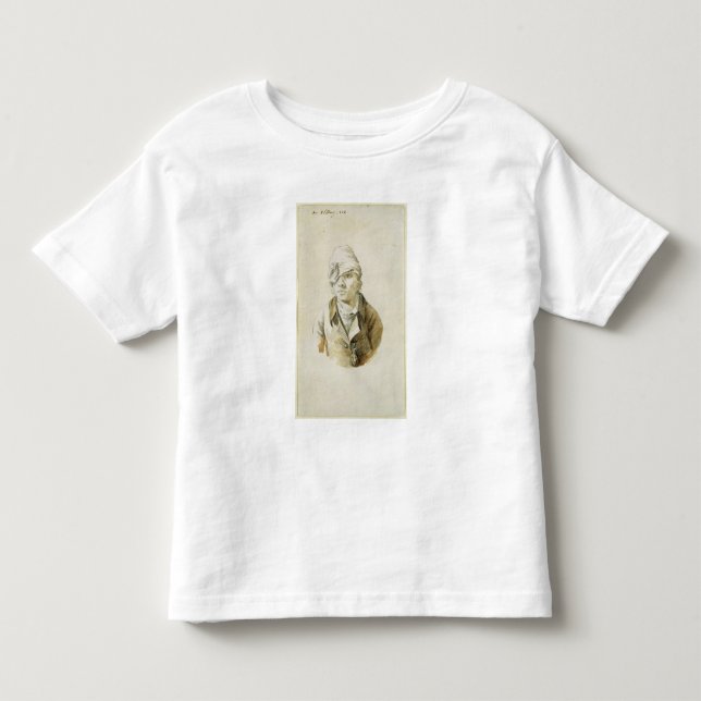 Självporträtt med locket och ögat lappar t-shirt (Framsida)