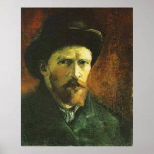 Självporträtt med Mörk Felt Hat Poster
