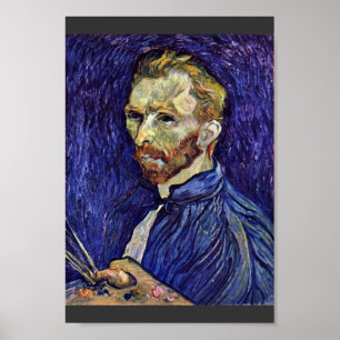 Självporträtt med Palett av Vincent Van Gogh Poster