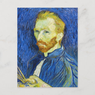 Självporträtt med Pallette vincent van gogh Vykort