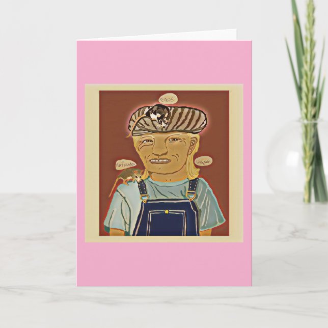 Självporträtt med Råttor 🐀 Kort (Framsida)