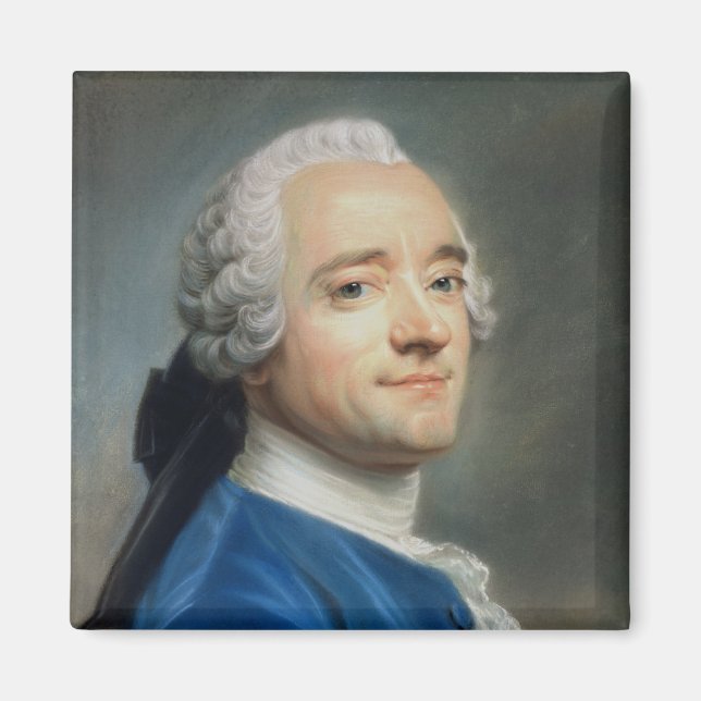 Självporträtt med snöre jabot magnet (Framsidan)