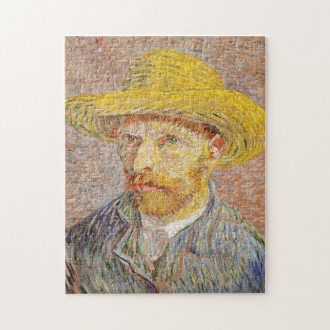 Självporträtt med Straw Hat Vincent van Gogh Pussel (Vertikal)