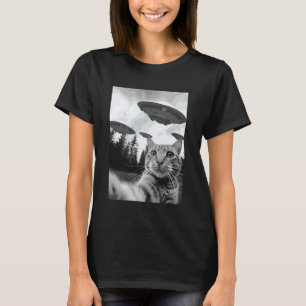 Självporträtt med utomjordisk katt t shirt