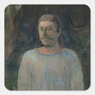 Självporträtt, nära Golgotha, 1896 (olja på burk) Fyrkantigt Klistermärke