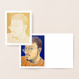 SJÄLVPORTRÄTT: ORANGE, VITE, BLUE 2005 FOLIERAT KORT
