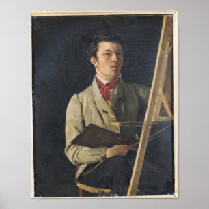 Självporträtt, Sitta bredvid en ål, 1825 Poster