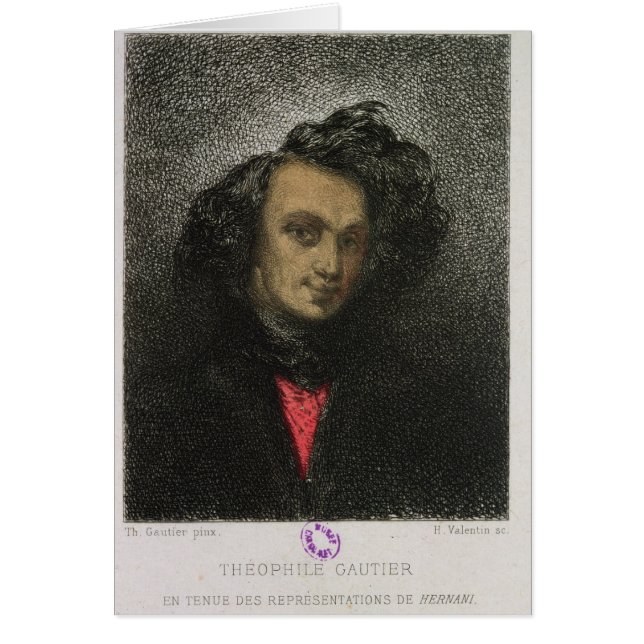 Självporträtt som kläs för 'Hernani Hälsningskort (Framsidan)