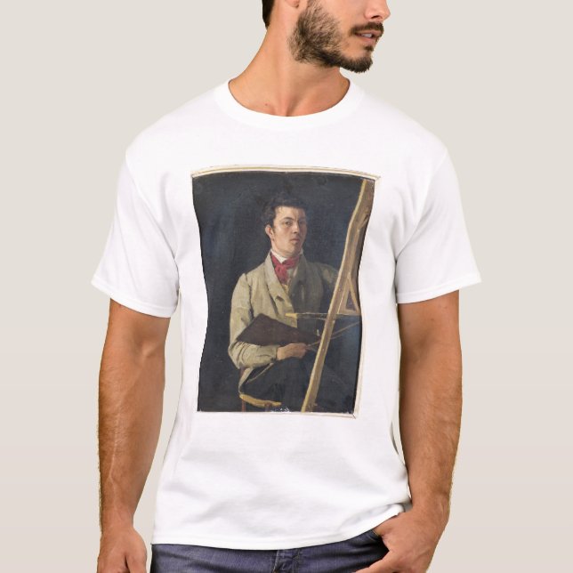 Självporträtt som sitter bredvid en staffli, 1825 t-shirt (Framsida)