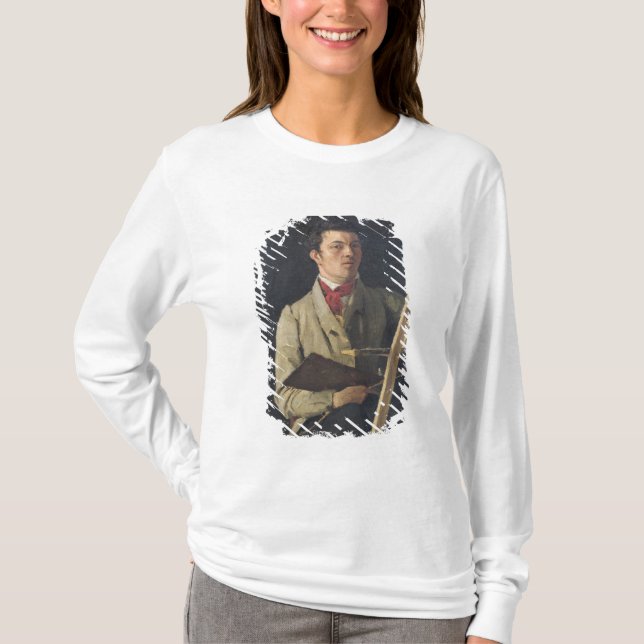 Självporträtt som sitter bredvid en staffli, 1825 t-shirt (Framsida)