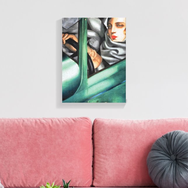 Självporträtt | Tamara De Lempicka | Canvastryck (Insitu (Vardagsrum))