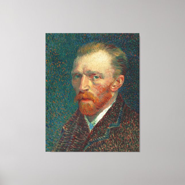Självporträtt till Vincent Van Gogh (1887) Canvastryck (Framsida)