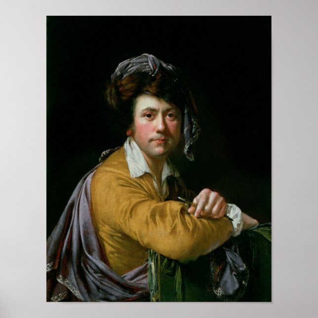 Självporträtt vid 40 års ålder, 1772-3 år poster (Framsidan)