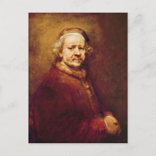 Självporträtt vid 63 års ålder, 1669 vykort