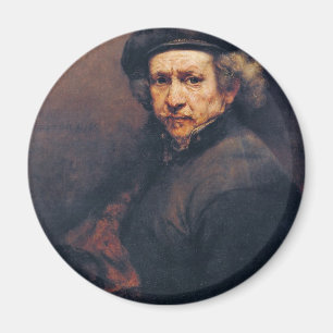 Självporträtt vid Rembrandt (bäst kvalitets-) Magnet