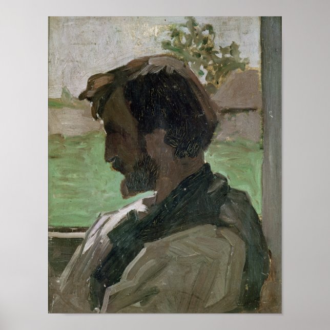 Självporträtt vid Saint-Saveur, 1868 Poster (Framsidan)