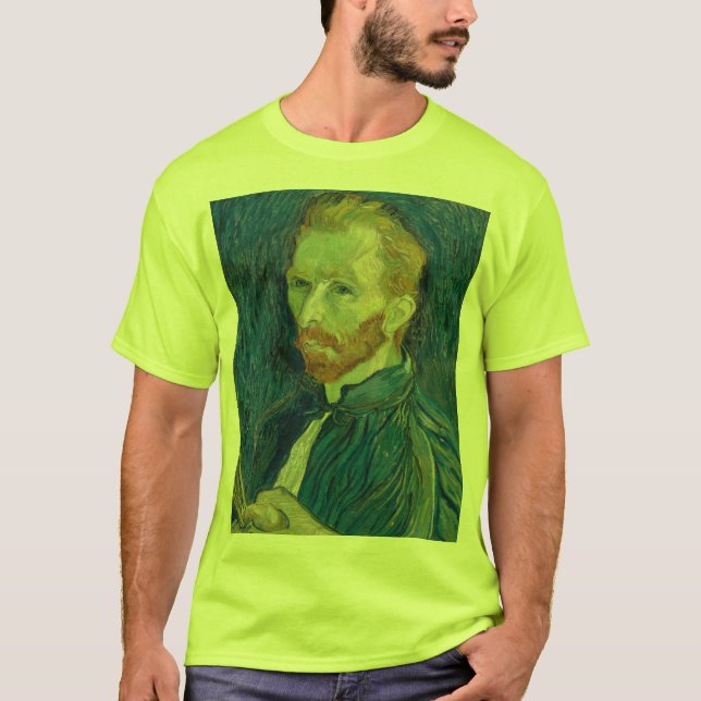 Självporträtt Vincent Van Gogh 1889 Tee (Framsida)