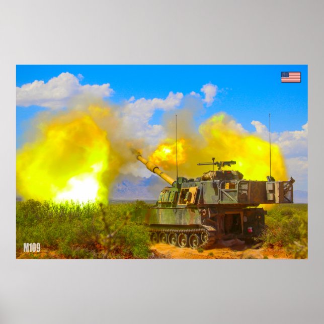 SJÄLVPROPELLED HOWITZER - M109 Paladin Poster (Framsidan)