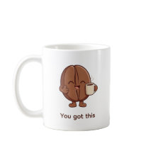 Självsäker kaffeböns-karaktär