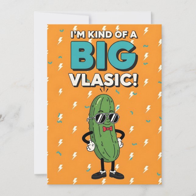 Självsäker Pickle Puns Jag Är Lite Av En Stor Dill Tack Kort (Framsida)