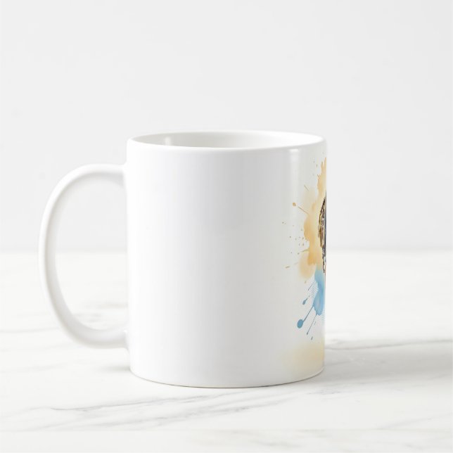 Självsäker ung flicka som går framåt-mugg kaffemugg (Vänster)