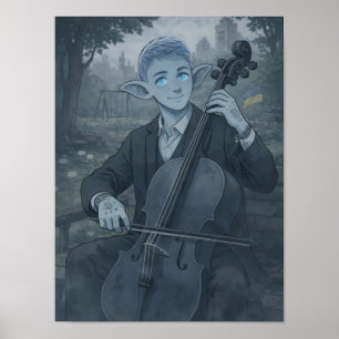 Självsäkerhet / Cellist / Park Poster