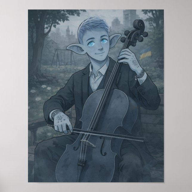 Självsäkerhet / Cellist / Park Poster (Framsidan)