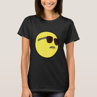 Självsäkert cool dålig kille med sina solglasögon t shirt