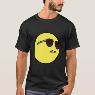 Självsäkert cool dålig kille med sina solglasögon t shirt