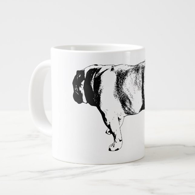 Självsäkert steg, morgonro jumbo mugg (Framsida vänster)