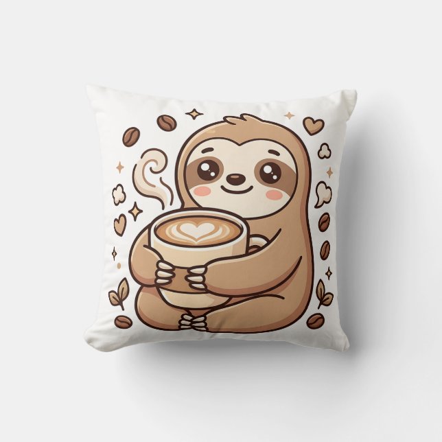 Självslät Latte Kasta Kudd Kudde (Framsida)