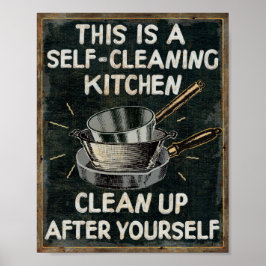 SjälvStädning köks Poster